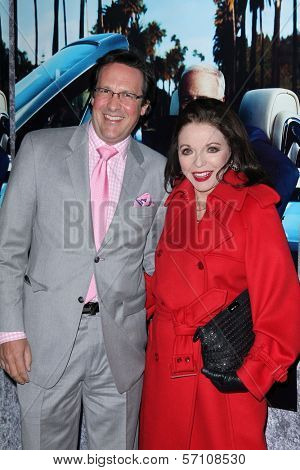 Joan Collins, Percy Gibson at HBO's 