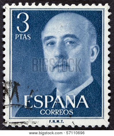 Spanish president on a stamp.