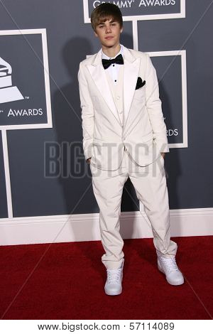 Justin Bieber at the 53rd Annual Grammy Awards, Staples Center, Los Angeles, CA. 02-13-11