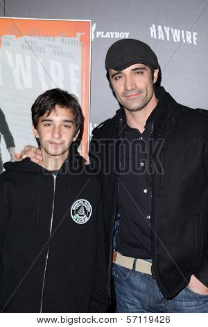 Gilles Marini and son at the 