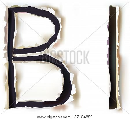 Ripped Paper Alphabet Vector & Photo (Free Trial) | Bigstock
