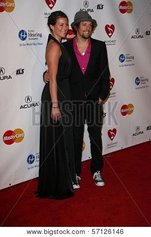 Tristan Prettyman, Jason Mraz at the MusiCares Tribute To Barbra Streisand, Los Angeles Convention Center, Los Angeles, CA. 02-11-11