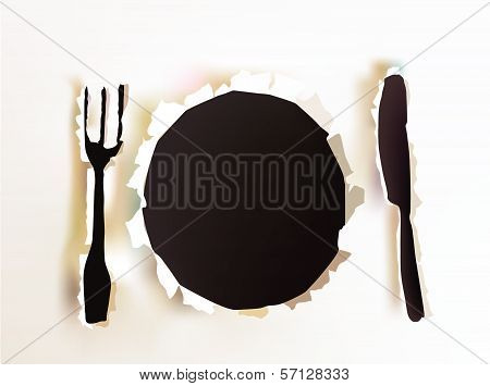 Paper collection, Plate knife and fork