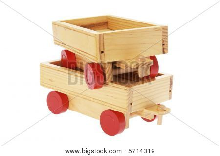 Carrelli in legno giocattolo