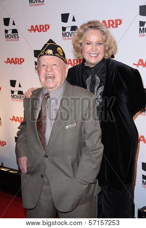 Mickey Rooney and Wife Jan Rooney at AARP Magazine's Movies For Grownups, Beverly Wilshire Hotel, Bevely Hills, CA. 02-07-11