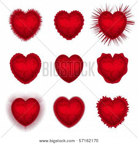 Valentines Hearts Set