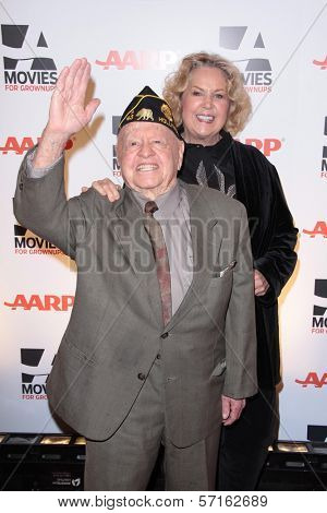 Mickey Rooney and Wife Jan Rooney at AARP Magazine's Movies For Grownups, Beverly Wilshire Hotel, Bevely Hills, CA. 02-07-11