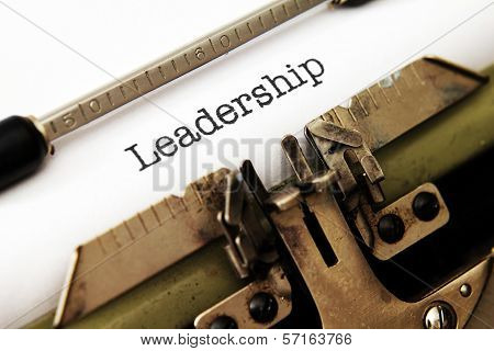 Leadership Text On Typewriter