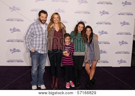 Judd Apatow, Leslie Mann and family  at the 