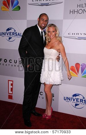 Hank Baskett, Kendra Wilkinson at the NBC/Universal/Focus Features Golden Globes Party, Beverly Hilton Hotel, Beverly Hills, CA 01-15-12