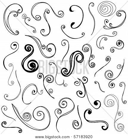 Set of vector design elements in retro style.