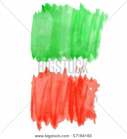 Set of watercolor design elements.