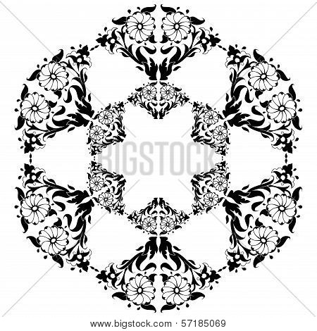 Black And White Ottoman Serial Patterns