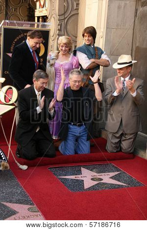 Richard Sherman, Leron Gubler and Alan Menken at the Alan Menken Hollywood Walk of Fame Star Ceremony, El Capitan Theater, Hollywood, CA. 11-10-10