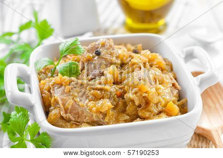 Braised duck