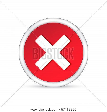Delete Icon On White Background