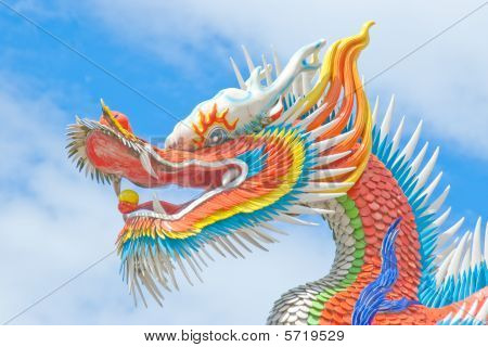 Dragão chinês colorido