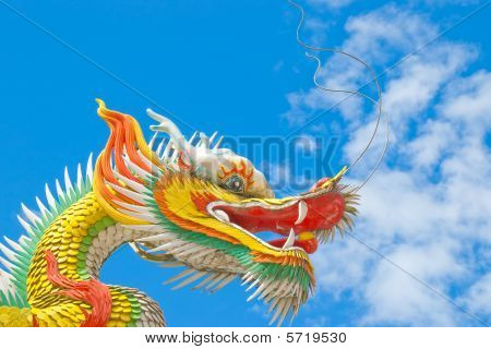 Dragão chinês colorido
