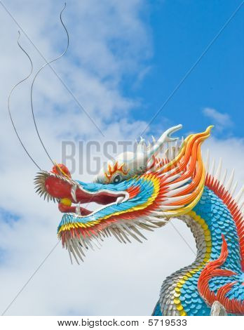 Dragão chinês colorido
