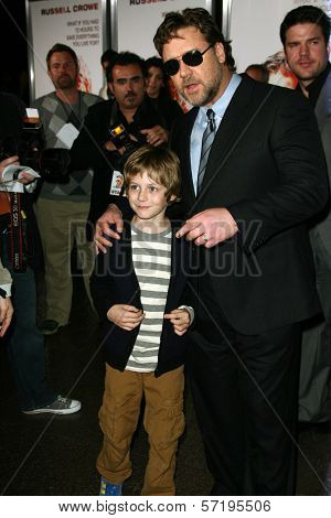 Ty Simpkins and Russell Crowe  at 