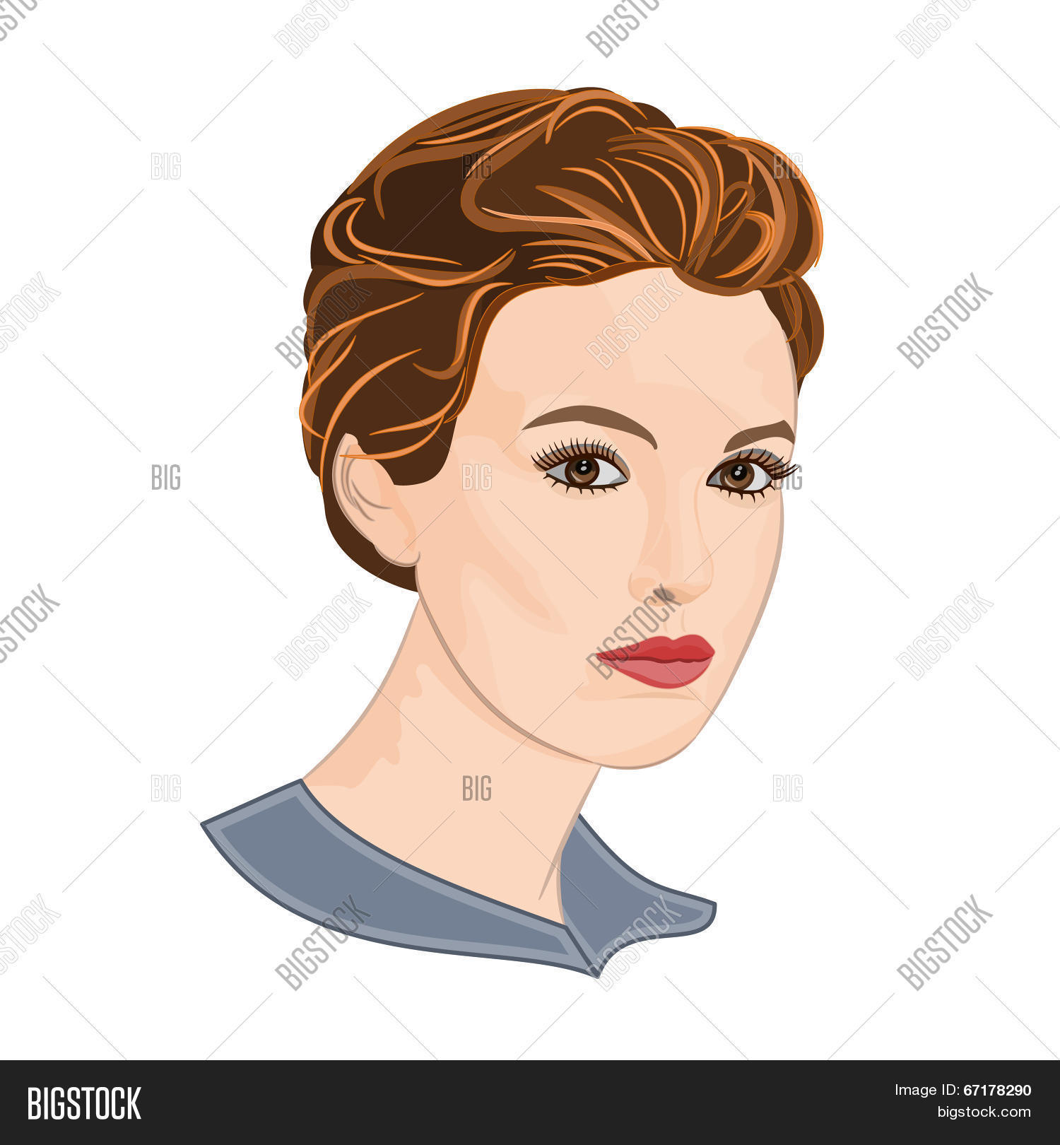 Girl Short Hair Vector & Photo (Free Trial) Bigstock