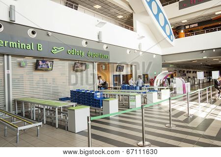Interior Of Katowice International Airport - Pyrzowice, Poland.