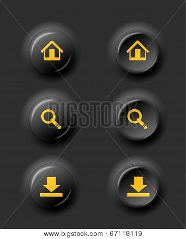 Black Buttons Download, Home And Search