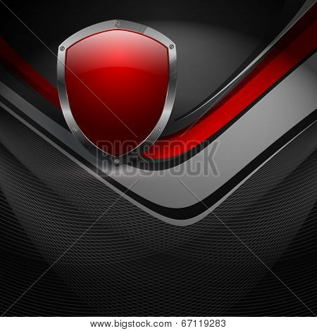 abstract vector template with shield