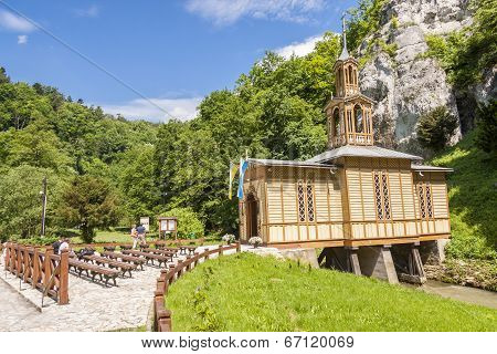 Old Wooden Chapel In Ojcow - Poland.