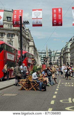 Regent Street closed to traffic, London