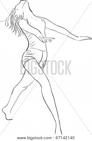 Silhouette of dancer