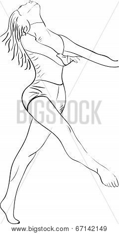 Silhouette of dancer