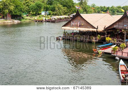 Kanchanaburi, Thailand - May 23, 2014:view Over River Kwai, Kanchanaburi Province, Thailand.