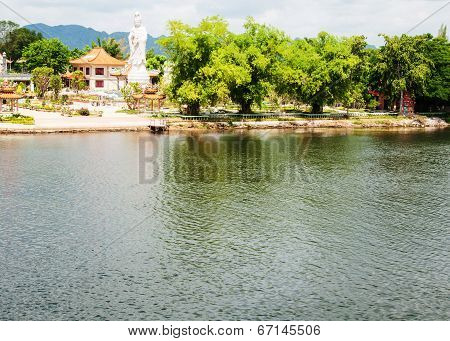 Kanchanaburi, Thailand - May 23, 2014:view Over River Kwai, Kanchanaburi Province, Thailand.
