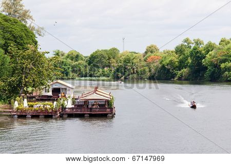 Kanchanaburi, Thailand - May 23, 2014:view Over River Kwai, Kanchanaburi Province, Thailand.