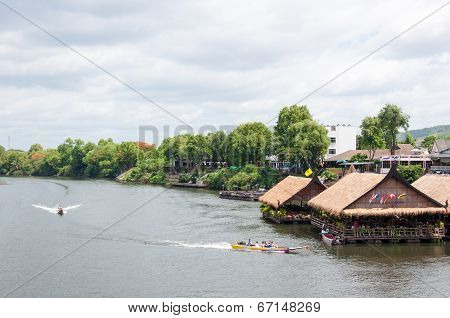 Kanchanaburi, Thailand - May 23, 2014:view Over River Kwai, Kanchanaburi Province, Thailand.
