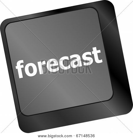 Forecast Key Or Keyboard Showing Forecast Or Investment Concept