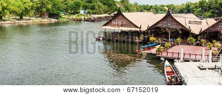 Kanchanaburi, Thailand - May 23, 2014:view Over River Kwai, Kanchanaburi Province, Thailand.