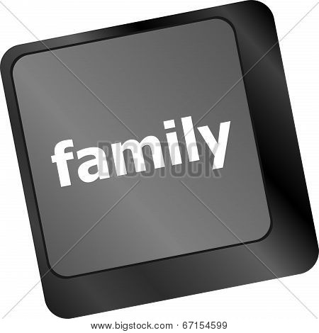 Family Key On Keyboard Meaning Relatives Relations Or Blood Relation
