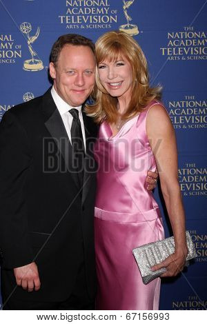 LOS ANGELES - JUN 20:  Steven Fenton, Leeza Gibbons at the 2014 Creative Daytime Emmy Awards at the The Westin Bonaventure on June 20, 2014 in Los Angeles, CA
