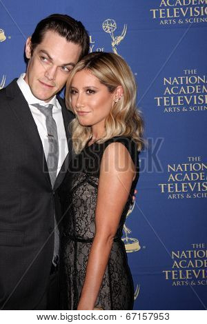 LOS ANGELES - JUN 20:  Christopher French, Ashley Tisdale at the 2014 Creative Daytime Emmy Awards at the The Westin Bonaventure on June 20, 2014 in Los Angeles, CA