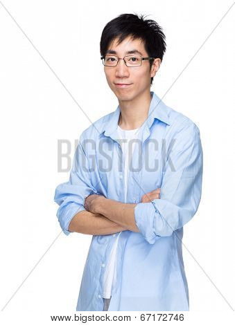 Asian man with smart causal wear