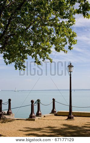 Lamppost And Beach
