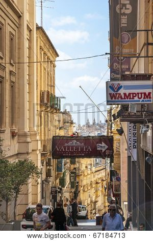 Live On The Street Of Valleta, Malta