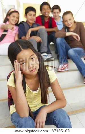 Girl being bullied in school