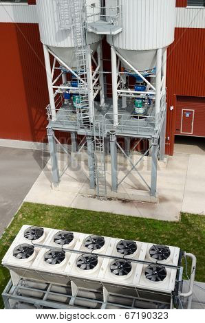 Cooler Fan Spin On Industrial Biogas Bio Gas Plant