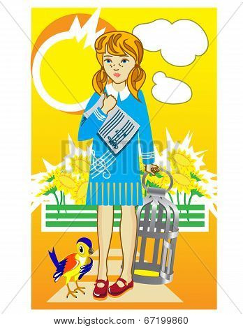 girl with a cell