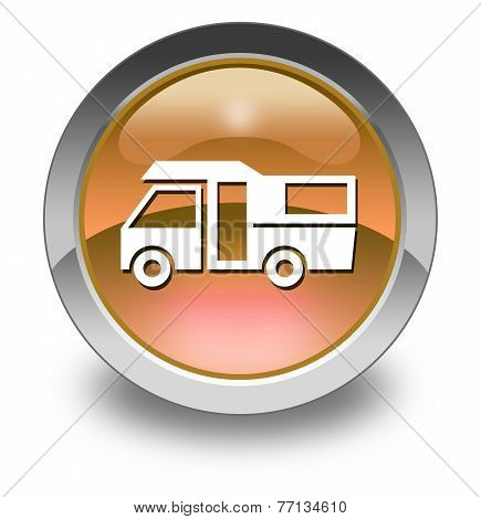 Icon, Button, Pictogram Motorhome