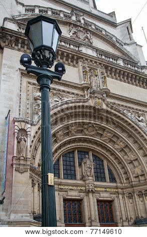 LONDON, UK - AUGUST 24, 2014: Victoria and Albert Museum historic building. V&A Museum is the world'
