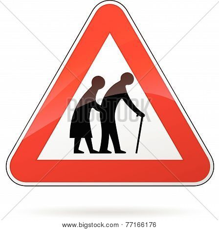 Pedestrians Warning Sign